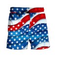 thumbnail image 4 of yoeyez Shorts for Men 7 Inch Inseam,Men's Casual Usa Flag Distressed Print Shorts Drawstring Beach Shorts Pants With Pocket Relaxed Fit Work Shorts Multicolor,4XL, 4 of 5