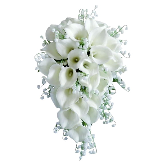 Romantic Wedding Bouquets, Calla Bouquet, Handmade Bridesmaid Holding Flower, Artificial Flowers, for Wedding Ceremony Festival Anniversary