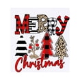 thumbnail image 2 of Haut de Sapin de Noël Femme Décontracté Col Rond Manches Courtes T-shirt Imprimé Sapin de Noël Haut, 2 of 7
