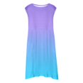 thumbnail image 4 of FhsagQ Robes Filles Été Sans Manches Robe Ligne Confort Col Rond Décontractée avec Imprimé Dégradé pour Tout-Petits Enfants Plage Extérieur Bleu Ciel 13-14 Ans, 4 of 5