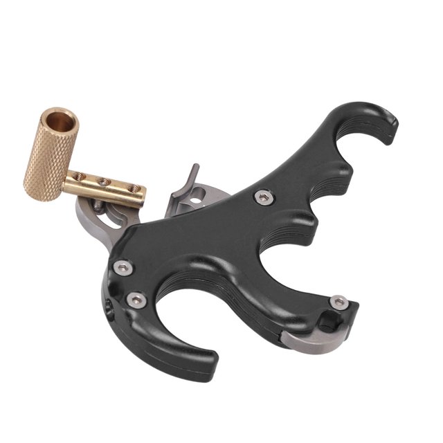 Aluminum Alloy Adjustable Bow Release Aids 4 Fingers Compound Bow Trigger Sensitivity for Archery Practice