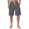 thumbnail image 1 of INSPIRE CHIC Men's Solid Board Shorts Quick Dry Swim Trunks with Elastic Waist & Drawstring 36 Gray, 1 of 7
