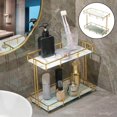 thumbnail image 2 of kurtrusly Storage Rack Multi-layer Storage Box Perfume Jewellery Container Basket S Double Layer White, 2 of 8