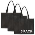 thumbnail image 4 of 3 Pack Reusable Grocery Bags, Foldable Shopping Cart Bags, Washable Large Storage Reusable Bags, Grocery Tote Bag with Reinforced Handles & Thick Plastic Support Bottom, 4 of 9