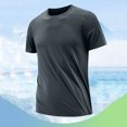 thumbnail image 2 of LNWUY Men's Plus Size Short Sleeve UPF 50+ T-Shirt Quick Dry Rash Guard Athletic Running Swim Top Tee Performance Water Shirts Gray L, 2 of 6
