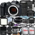 thumbnail image 1 of Canon EOS R7 Mirrorless Camera with RF-S 18-45mm + EF 75-300mm Lens + Mount Adapter + 2 Pack 32GB Memory Card + Case + ZeeTech Accessory, 1 of 9