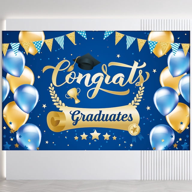 ⚡ Big Sale ! EXtraLarge Congrats Grad Banner 180x110 Cm | Graduation Party Decorations 2023 Black And Gold | Graduation Banner 2023 | Graduation Decorations Class Of 2023 | Red 2023 Graduatio