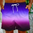 thumbnail image 4 of FAIWAD Mens Gradient Shorts Quick Dry Elastic Waist Beach Shorts Workout Sports Lightweight Sweatpant, 4 of 9