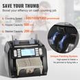 thumbnail image 4 of VEVOR Money Counter Machine, Bill Counter with UV, MG, IR and DD Counterfeit Detection, USD & EUR Cash Counting Machine with Add and Batch Modes, Large LCD & External Display, 4 of 9