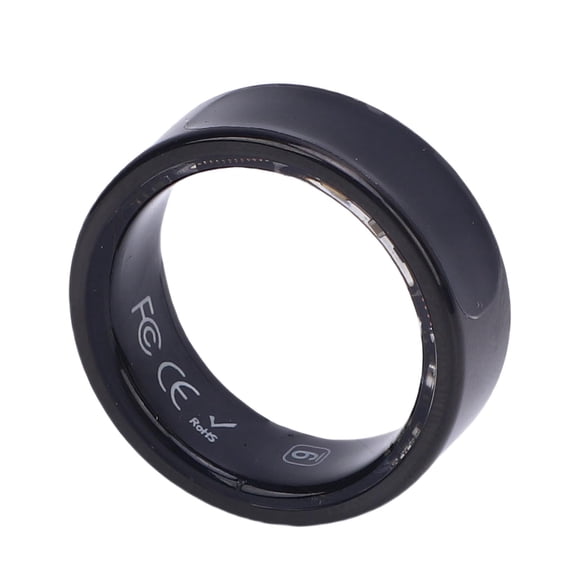 Fitness Sports Ring, Camera Control 5ATM+IP68 Touch Smart Ring Step Counting Stainless Steel Time Display for Daily Life Work 18.1mm / 0.71in Size 8,18.9mm / 0.74in Size 9,19.8mm