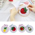 thumbnail image 4 of DIY Counted Cross Stitch Beginner Starter Fruit Pattern Sewing Set 4pcs, 4 of 8