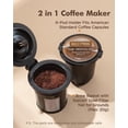 thumbnail image 2 of SIFENE Cafetière 2-en-1 à Portion Individuelle, Compatible avec Capsules K et Café Moulu, Infusion Rapide, Design Compact, 6-12 Oz, 2 of 7
