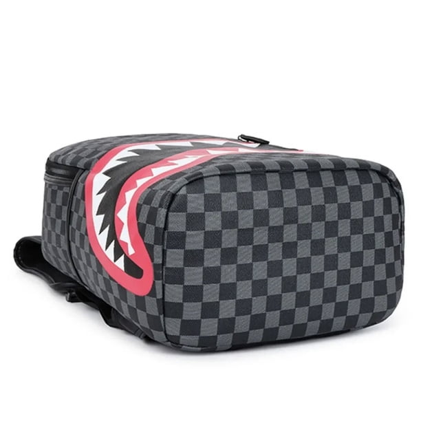 KEINXS Bape Shark Pu Leather Backpack Multi-Functional Large