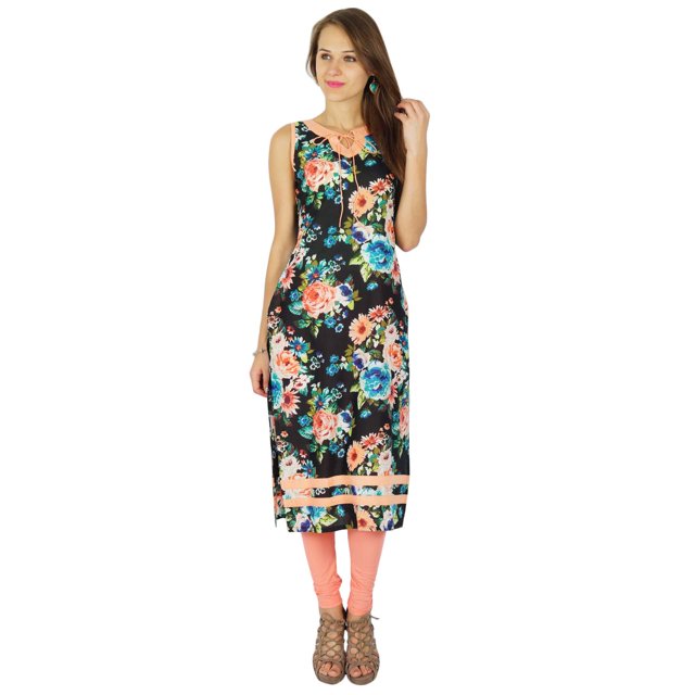 Phagun Kurta Bollywood de Designer Indienne pour Femmes Kurti Ethnique Tunique en Coton Robe