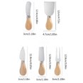 thumbnail image 4 of Oleegame 2PC Tin Foil Roll Five Piece Wooden Handle Stainless Steel Cheese Set Baking Tools Cheesecake Pizza Kitchen Small Yellow, 4 of 9