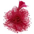 thumbnail image 3 of XZNGL Women Flower Mesh Ribbons Headband Cocktail Tea Party Hat Headwear Hair Clip, 3 of 3