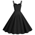 thumbnail image 5 of Robes d'Été pour Femmes 2025 Décontractées Sans Manches Femme au Foyer Soirée Bal Robe d'Été Mode Unie Noire m, 5 of 5