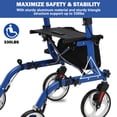 thumbnail image 4 of Vélo et Fauteuil Roulant pour Enfants 2-en-1 Compact / Poignée, Siège et Dossier Réglables / Freins à Main / Amortisseur, 4 of 6