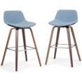 thumbnail image 1 of Randolph 28" Bentwood Counter/ Bar Height Stool (2pc) in Denim Linen Look Fabric, 1 of 10
