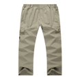 thumbnail image 4 of Mens Loose Cargo Pants Casual Elastic Waist Solid Color Straight Leg Work Pants, 4 of 6