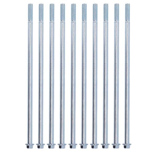 10 Pcs Lengthened Half Thread Screws Hex Half Tooth Screw Carbon Steel Half Threaded For Gasoline Generator Gasoline Pump
