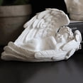 thumbnail image 3 of Maytalsory Resin White Angel Statue Elegant Desktop Decor Collection Window Props for Christmas lie down right think 1Set, 3 of 6
