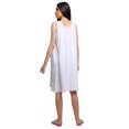 thumbnail image 4 of Moomaya Robe de Nuit Trapèze Unie Sans Manches pour Femme en Coton, 4 of 5