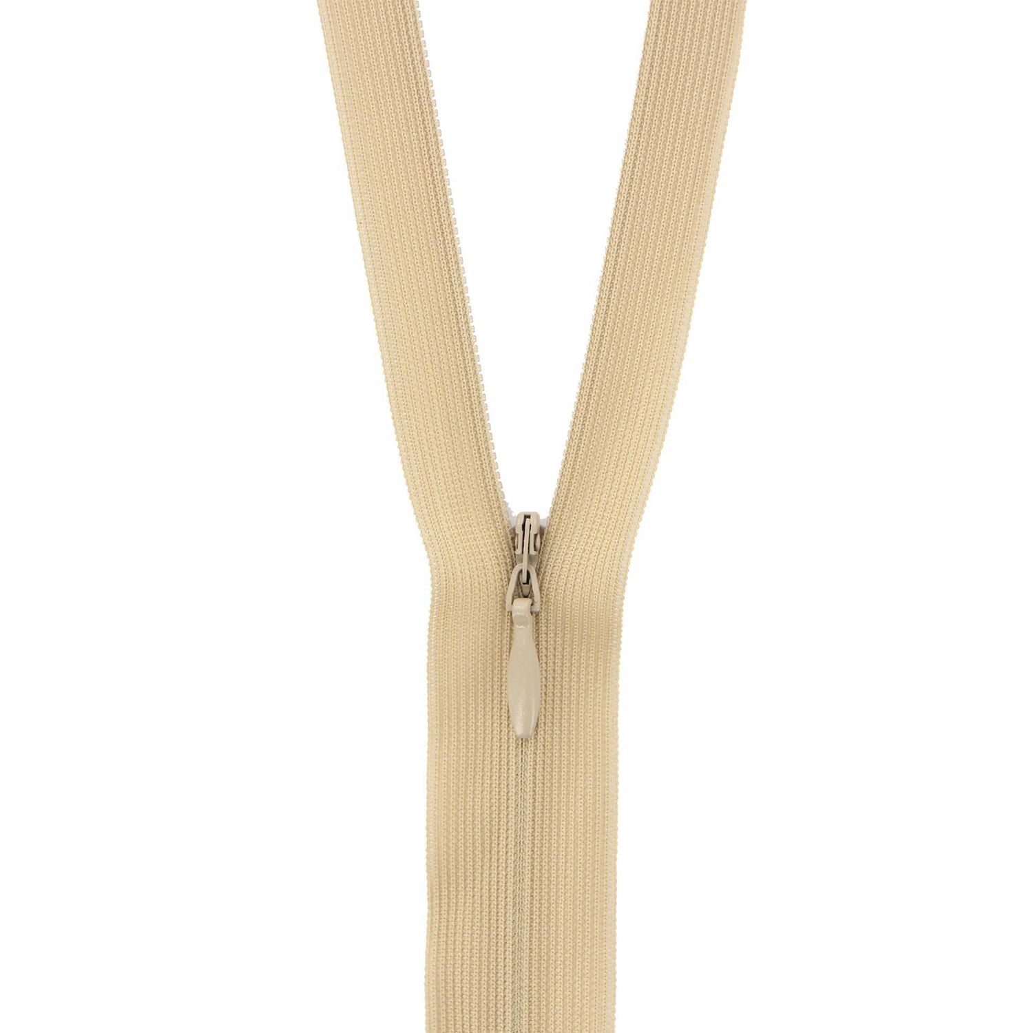 COSTUMAKERS Invisible Closed-End fermeture éclair 55 cm (21.7 in), Light beige, #2.5 spirale en nylon