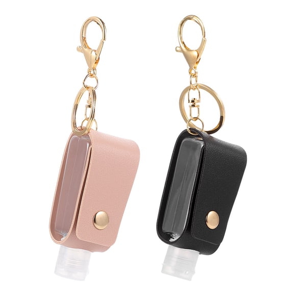 LNGOOR 2 Pcs Hand Sanitizer Case Perfume Bottle with Protective Cover Sanitizer Cover Empty Bottle Mini Hand Sanitizer