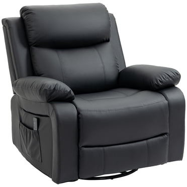HOMCOM Manual Recliner Chair with Vibration Massage Points, Reclining Chair