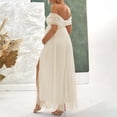 thumbnail image 4 of Robe à Fente Haute, Robe Mode Décontractée Sans Bretelles en Maille à Fente Haute, Robe de Maternité pour Femme, 4 of 7