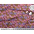 thumbnail image 2 of Soimoi polyester Crepe Fabric Periwinkle Floral Fabric Prints By Yard 42 Inch Wide, 2 of 3