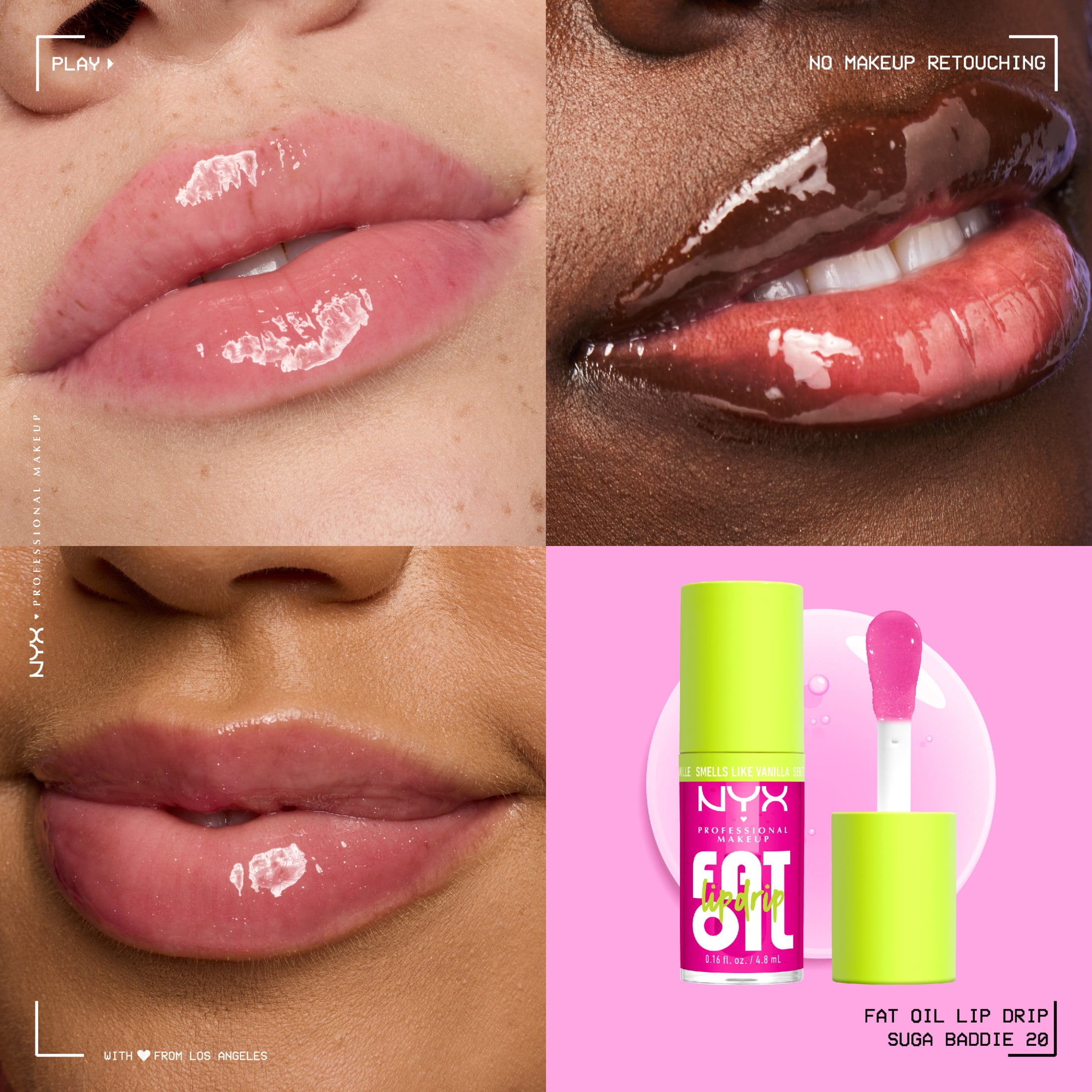 NYX Professional Makeup Fat Oil Lip Drip, Brillant à Lèvres Non Collant 12H