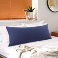 thumbnail image 1 of PiccoCasa Brushed Microfiber Pillowcase Body Pillow Pillowcase, Queen Navy Blue, 1 of 8