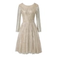 thumbnail image 4 of Lenago Robes d'Été Grande Taille pour Femmes à Bretelles Croisées Mariage Col Rond Élégante Fête Soirée Ajustée Dos Nu Robe en Dentelle Robes d'Été de Plage en Liquidation, 4 of 7