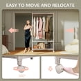 thumbnail image 4 of M MZG Heavy Duty Rolling Garment Rack Wire Clothes Rack for Hanging Clothes, Metal Closet Rack 3-Tier Clothing Rack Gold 17.7" D x 33.5" W x 70.3" H, 4 of 8