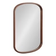 thumbnail image 1 of Kate and Laurel Talma Arched Oval Wall Mirror, 24 x 36, Dark Walnut, Transitional Capsule Mirror with Solid Poplar Wood Frame and Rounded Frame Profile, 1 of 8