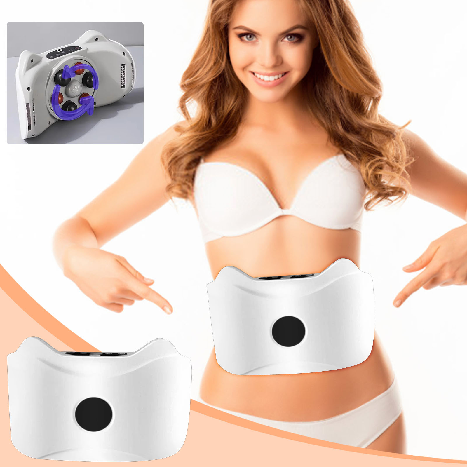 Suncoda Massager, Electric Wireless Abdominal Massagers Burning Digestion 10Ml