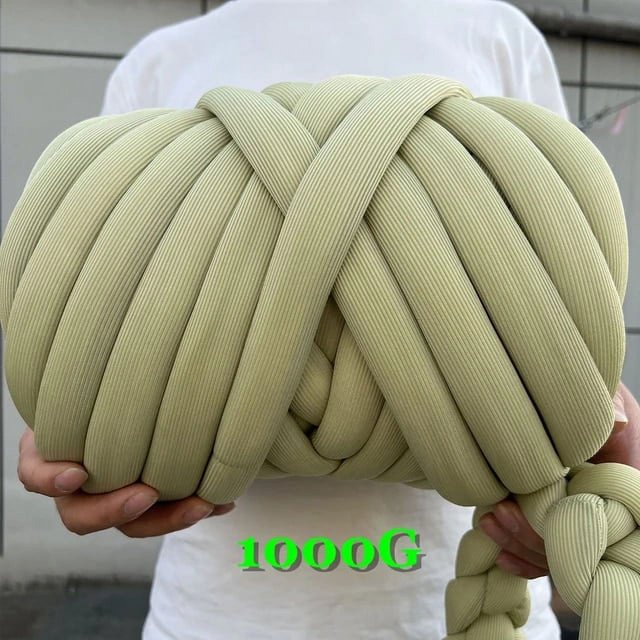 New Striped Core Spun Crochet Yarn Ice Silk Feeling Polyester Cotton Rope for Handbag Pet Nest Fashion Home Decoration
