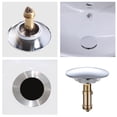 thumbnail image 2 of FaucetsUniversal Bath Plug 66mm Push Stopper with 28mm Core Metal Plug for Bath Kitchen Sewers Reusable Sealing Stopper Durable Stainless Steel, 2 of 8