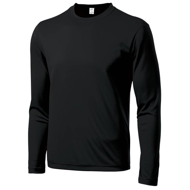Gravity Threads Long-Sleeve Moisture-Wick Athletic Shirt - Black - 3XL