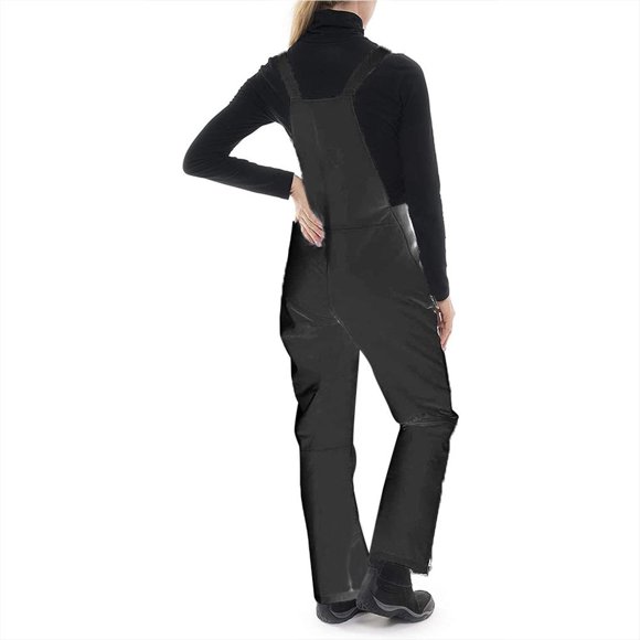 Women's Insulated Ski Bib Waterproof Snow Bibs Overalls Appearance Women Skiing Pants Winter Windproof Thick Thermal Ski Pants Snowboarding Pants XL