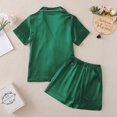 thumbnail image 3 of Ensembles de Pyjamas Assortis pour la Famille d'Été 2 Pcs Ensembles de Pyjamas à Manches Courtes pour la Famille Vert Taille Bébé-Enfants-Adulte Unisexe, 3 of 8