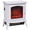 White, variant on HOMCOM Electric Fireplace, Freestanding Fireplace Stove 750W/1500W, Black
