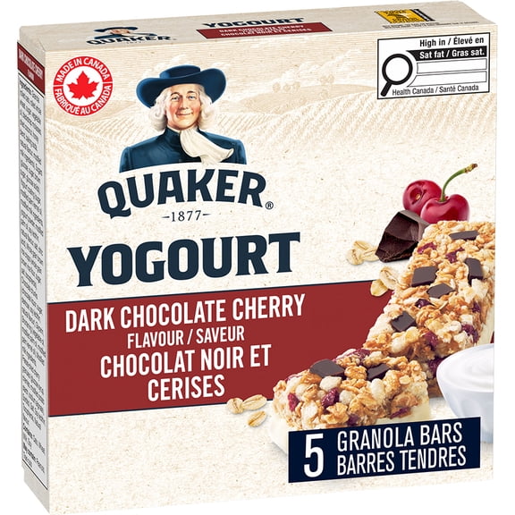 Quaker Yogourt barres tendres - saveur Chocolat noir et cerises