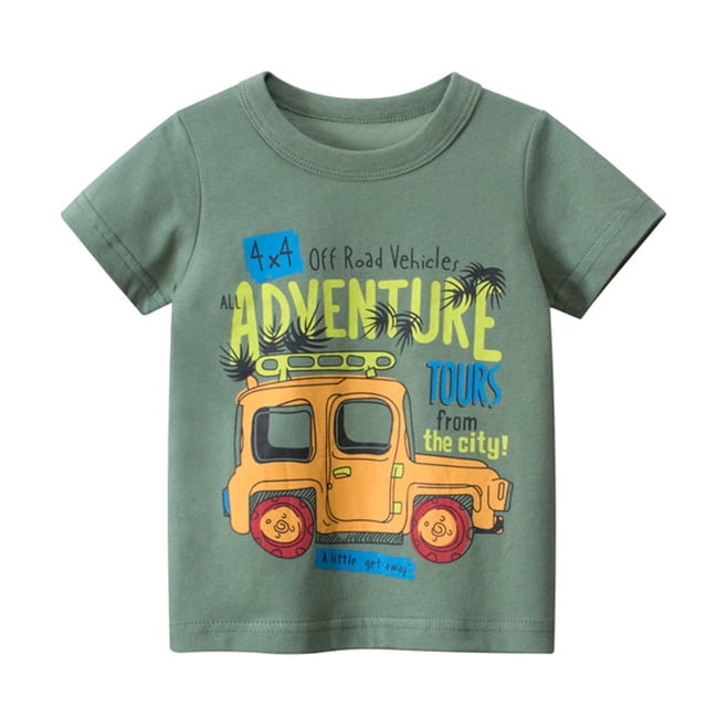 PMVFHDE T-Shirt Camouflage à Manches Courtes pour Garçons et Filles avec Imprimé Graphique, Col Rond, Haut Décontracté pour Enfants Design Unisexe, Séchage Rapide, Vert, 3 Ans