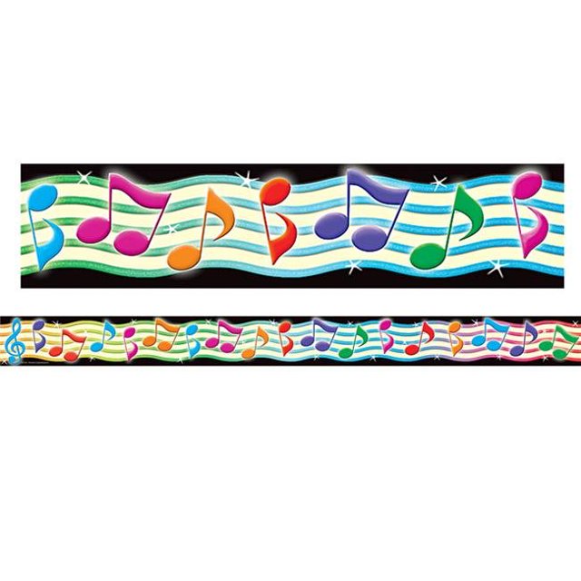 Teacher Created Resources TCR5155-6 Notes de Musique Bord Droit Garniture - Pack de 6