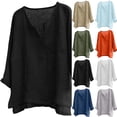 thumbnail image 4 of Mens Summer Long Sleeves ?Neck Comfortable Loose Blouse Tops, 4 of 9