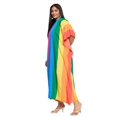 thumbnail image 4 of Oussum Multicolor Rainbow Plus Size Polyester Long Kaftan Dresses for Women, 4 of 7