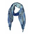thumbnail image 1 of Collection Xiix Paisley Stripe Oblong Scarf, Blue, 72×28, 1 of 1